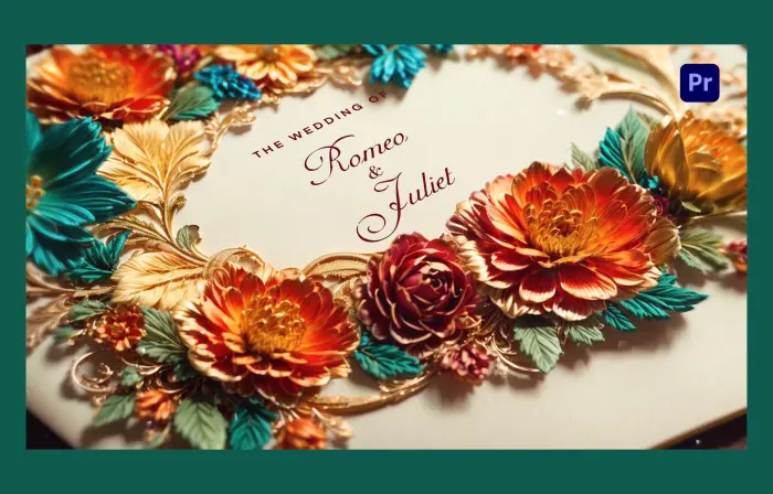 Stylish 3D Flower Themed Wedding Invitation Slideshow